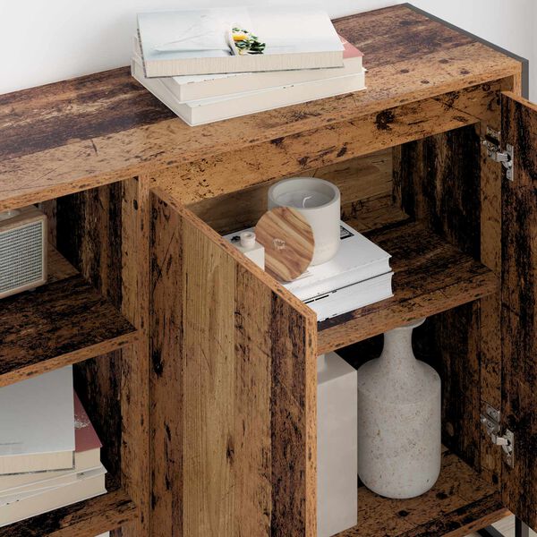 vidaXL Side Cabinet Old Wood 96.5 x 30 x 75 cm Engineered Wood