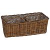 vidaXL Planter Basket with Storage 3 pcs Brown
