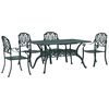 vidaXL 5 Piece Garden Dining Set Green Cast Aluminium