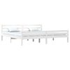 vidaXL Bed Frame without Mattress White Solid Wood 180x200 cm Super King