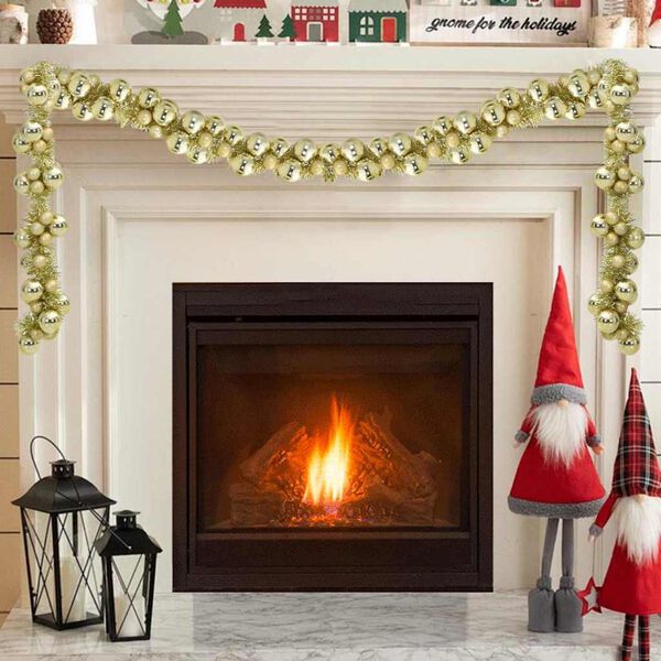 vidaXL Christmas Ball Garland Gold 186 cm Polystyrene