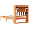vidaXL Bookcase Bed without Mattress Wax Brown 75x190 cm Small Single Solid Wood Pine