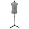 vidaXL Adjustable Dress Form Female Manual Grey 37.5-45.5 inch Fabric