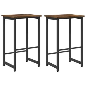 vidaXL Bar Stool 2 pcs Smoked Oak 40 x 32 x 64 cm Engineered Wood