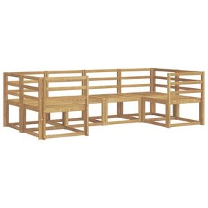 vidaXL Outdoor Sofa Set 6 pcs White Solid Acacia Wood