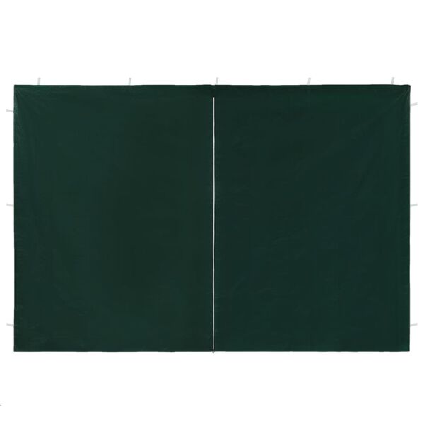 vidaXL Party Tent Doors 2 pcs with Zipper Green