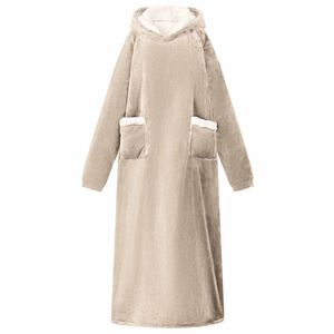 vidaXL Blanket Hoodie Beige M Fleece and Flannel