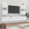 vidaXL 6 Piece TV Cabinet Set White Engineered Wood