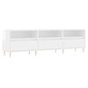 vidaXL TV Cabinet High Gloss White 150x30x44,5 cm Engineered Wood
