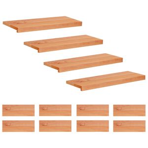vidaXL Stair Treads 12 pcs 80 x 25 x 2 cm Varnish Solid Beech Wood