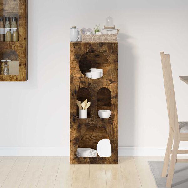 vidaXL Sideboard Smoked Oak 40 x 35 x 100.5 cm Engineered Wood