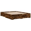 vidaXL Bed Frame with Drawers without Mattress Smoked Oak 140x200 cm
