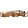 vidaXL Sectional Sofa Set 9 pcs Natural Solid Acacia Wood