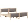 vidaXL Bed frame Brown and taupe 180 x 200 cm Solid pine wood