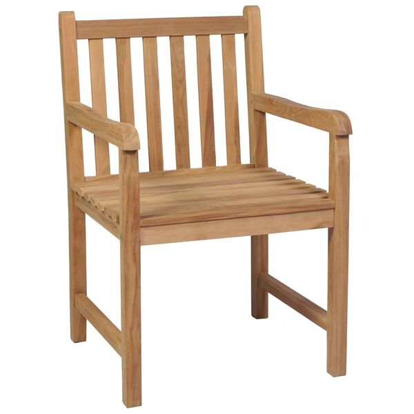 vidaXL Outdoor Chairs 4 pcs Solid Teak Wood