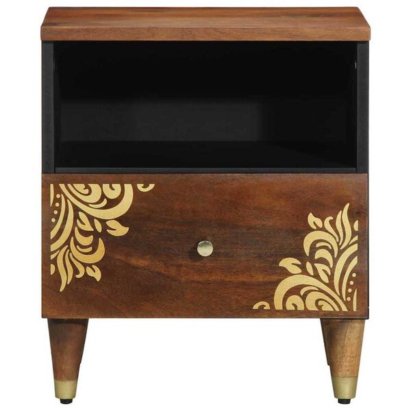 vidaXL Bedside Cabinet with Drawer 2 pcs Honey Brown 40 x 33 x 46 cm