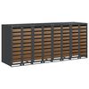 vidaXL Wheelie Bin Storage for 4 Bins Steel Anthracite