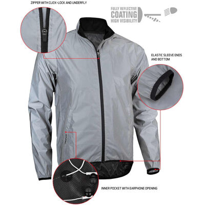 Avento Reflective Running Jacket Men XXL 74RC-ZIL-XXL