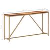 vidaXL Console Table 140x35x76 cm Solid Sheesham Wood