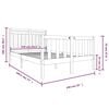 vidaXL Bed Frame without Mattress White Double Solid Wood