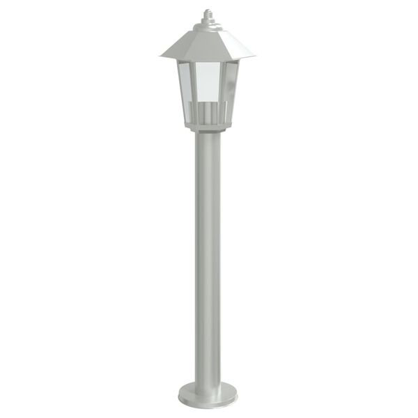 vidaXL Outdoor Floor Lamps 3pcs Silver 80 cm Stainless Steel