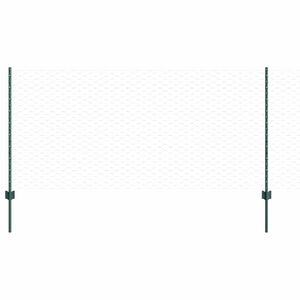 vidaXL Fence with Post Green