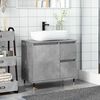 vidaXL Bathroom Cabinet Concrete Grey 65x33x60 cm Engineered Wood