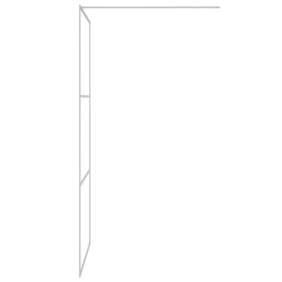 vidaXL Walk-in Shower Wall Silver 100x195 cm Clear ESG Glass