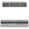 vidaXL 5 Piece TV Wall Units with LED Grey Sonoma Engineered Wood