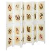 vidaXL Romdivider Panel Folding White 212 x 165 cm MDF