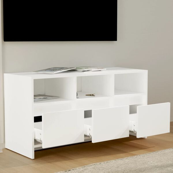 vidaXL TV Cabinet White 102x37.5x52.5 cm Engineered Wood