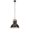 vidaXL Industrial Hanging Lamp 25 W Black Round 40 cm E27