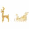 vidaXL Reindeer Pull Sleigh Warm White 30 x 12 x 55 cm PET