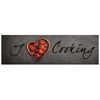 vidaXL Kitchen Rug Washable Cooking Text 45x150 cm Velvet