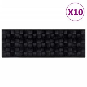 vidaXL Stair Treads 10 pcs 25x75 cm Rubber