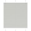 vidaXL Pleated Blind Light Grey 120x100 cm Fabric Width 119.4 cm Polyester