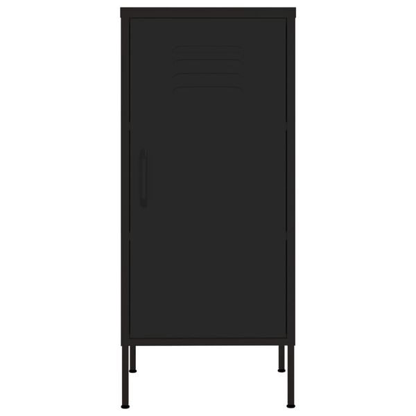 vidaXL Storage Cabinet Black 42.5x35x101.5 cm Steel