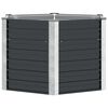 vidaXL Garden Raised Bed Anthracite 129x129x77 cm Galvanised Steel
