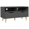 vidaXL Tv Cabinet | Grey | Engineered Wood | 90 x 40 x 48.5 cm | TV Cabinet