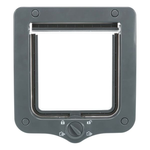 TRIXIE 4-Way Cat Flap Door Grey
