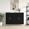vidaXL Wall-Mounted Cabinet 2 pcs Black Oak 69.5 x 34 x 90 cm
