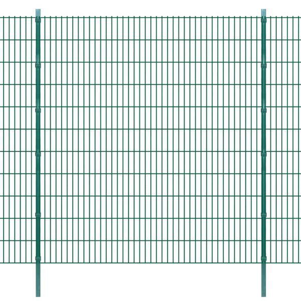 vidaXL Fence Posts 10 pcs Green 280 cm Galvanised Steel
