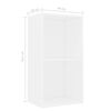 vidaXL 2-Tier Book Cabinet White 40x30x76.5 cm Engineered Wood
