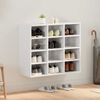 vidaXL Shoe Cabinet with Shelf White 77.5 x 30 x 67 cm Engineered Wood