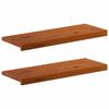 vidaXL Stair Tread 2 pcs 80 x 25 x 2 cm Brown Solid Oak Wood