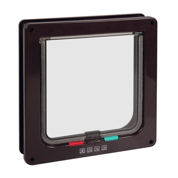 Karlie 4-way Lockable Cat Door Porta 23.5x5x25.2 cmBrown