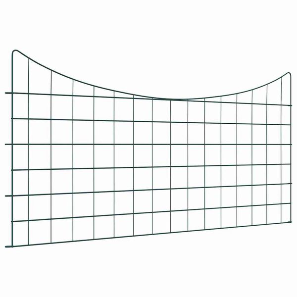 vidaXL Pond Fence Set 5 pcs Green 100 x 50 cm Steel