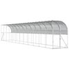 vidaXL Against Wall Chicken Coop Silver 1200 x 100 x 215 cm