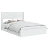 vidaXL Bed Frame with Storage and Headboard White 140 x 200 cm