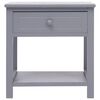 vidaXL Nightstand Grey 40x29x42 cm Paulownia Wood